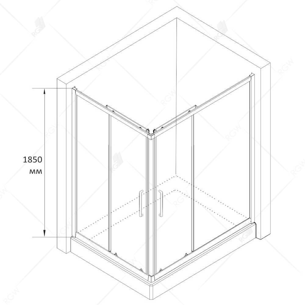 Душевой уголок RGW Classic CL-44 80x100 купить в интернет-магазине Sanbest