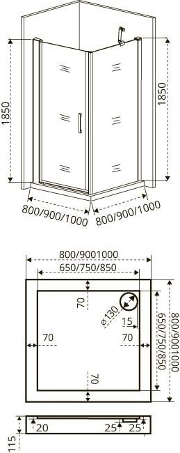 Душевой уголок Good Door FANTASY CR-90-С-CH  90x90 купить в интернет-магазине Sanbest