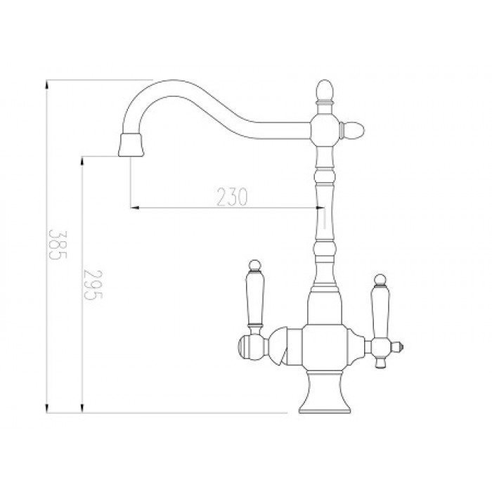 Смеситель для кухни Zorg Sanitary ZR 336 YF-50 BR Бронза купить в интернет-магазине сантехники Sanbest