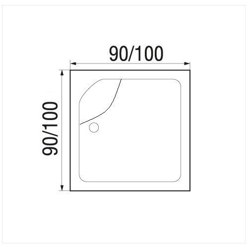 Душевой поддон River Wemor S 90x90 белый купить в интернет-магазине Sanbest