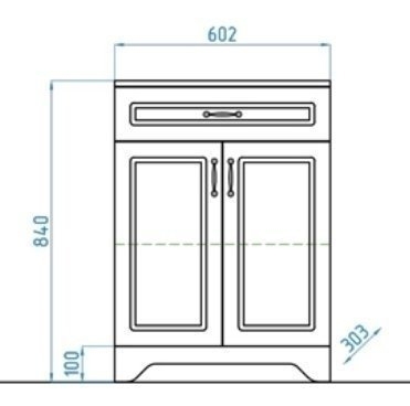 Тумба с раковиной Style Line Олеандр-2 65 2 дверки для ванной в интернет-магазине Sanbest