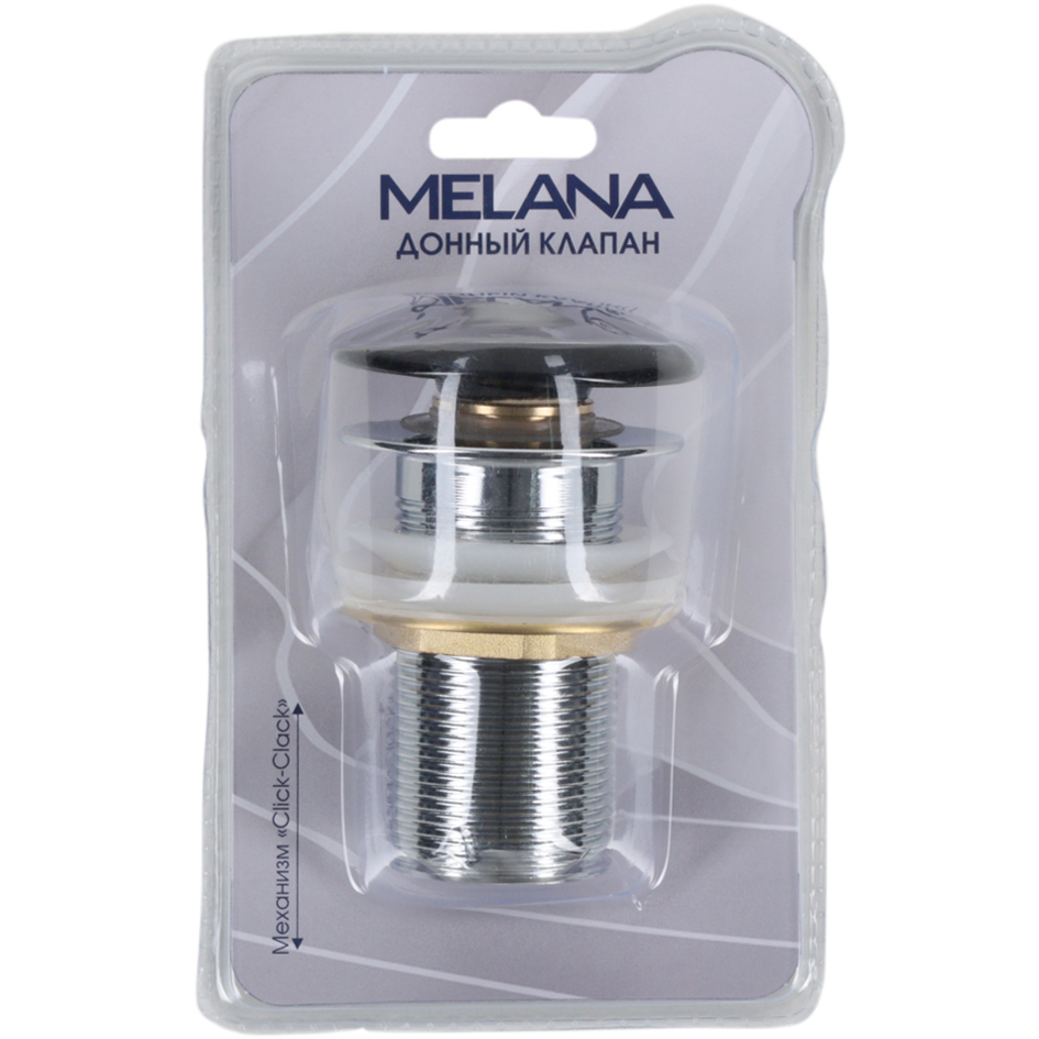 Донный клапан без перелива Melana MLN-330300MB в блистере/черный матовый купить в интернет-магазине сантехники Sanbest