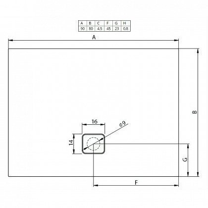 Душевой поддон Riho Basel DC12 402 90x80 купить в интернет-магазине Sanbest