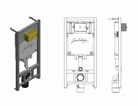 Унитаз подвесной Jacob Delafon ELITE E21742RU-00 безободковый, с крышкой микролифт, с инсталляцией и кнопкой хром купить в интернет-магазине Sanbest