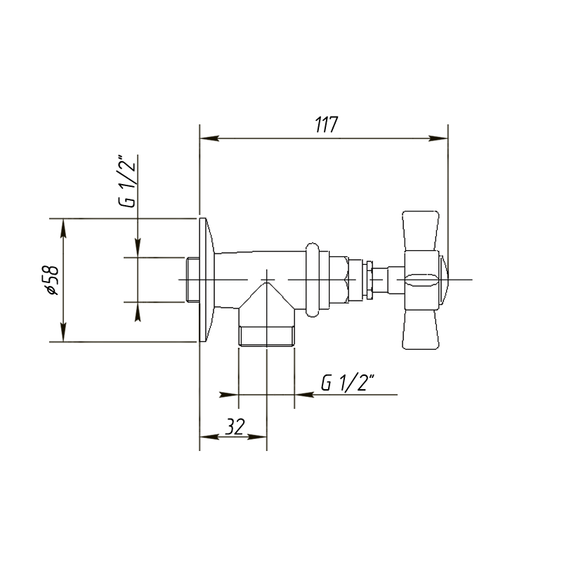 Кран запорный Migliore Princeton ML.PRN-858 медь купить в интернет-магазине сантехники Sanbest