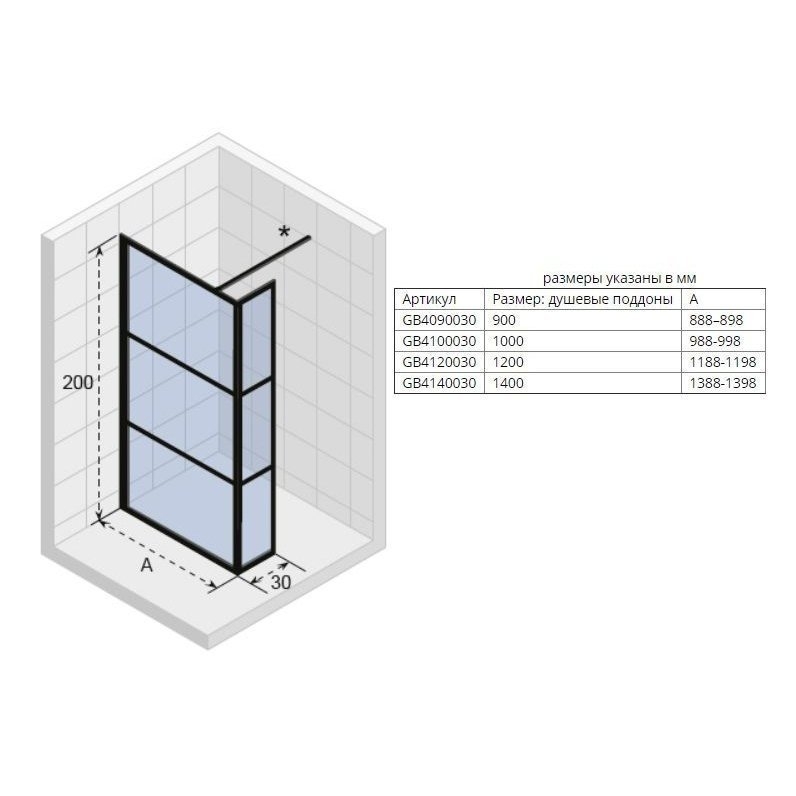 Душевая перегородка Riho Grid GB402 120 купить в интернет-магазине Sanbest