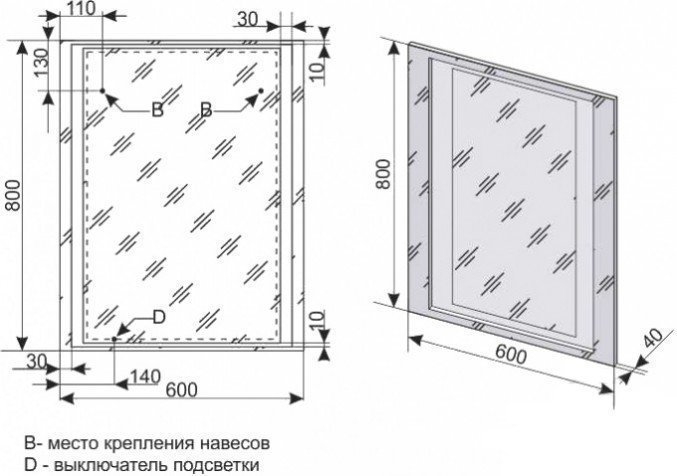 Зеркало Style Line Прованс 60 в ванную от интернет-магазине сантехники Sanbest