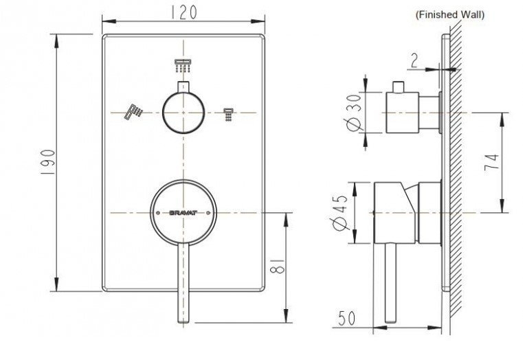 Смеситель для душа Bravat ARC P69193C-ENG купить в интернет-магазине сантехники Sanbest