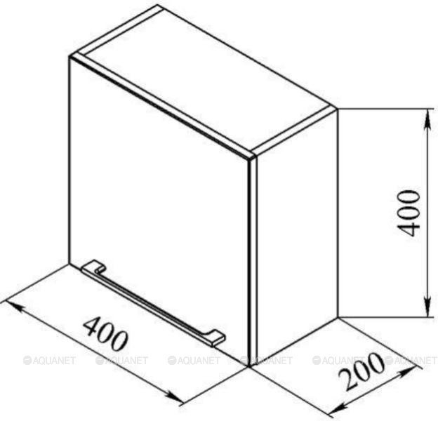 Шкаф навесной De Aqua Куба 40(1) белый для ванной в интернет-магазине сантехники Sanbest