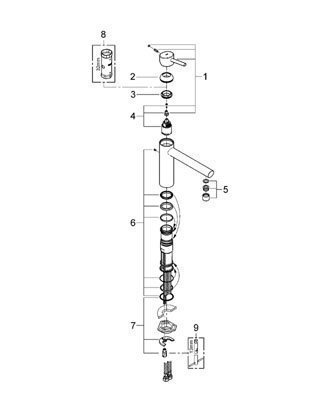 Смеситель для кухни Grohe Concetto new 31128001 хром купить в интернет-магазине сантехники Sanbest