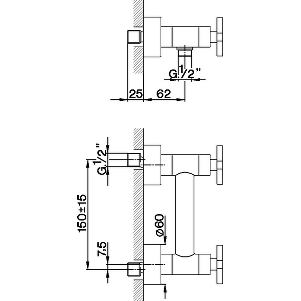 Смеситель для душа Cisal Barcelona Quad BQ00044121 купить в интернет-магазине сантехники Sanbest