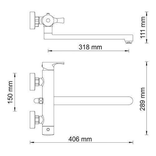 Смеситель для ванны WasserKRAFT Berkel 4802L купить в интернет-магазине сантехники Sanbest