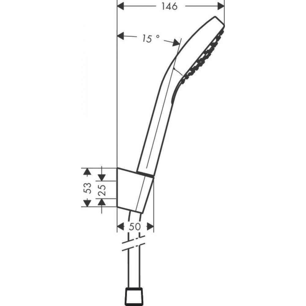 Душевая гарнитура Hansgrohe Croma Select E 1jet 26424400 купить в интернет-магазине сантехники Sanbest