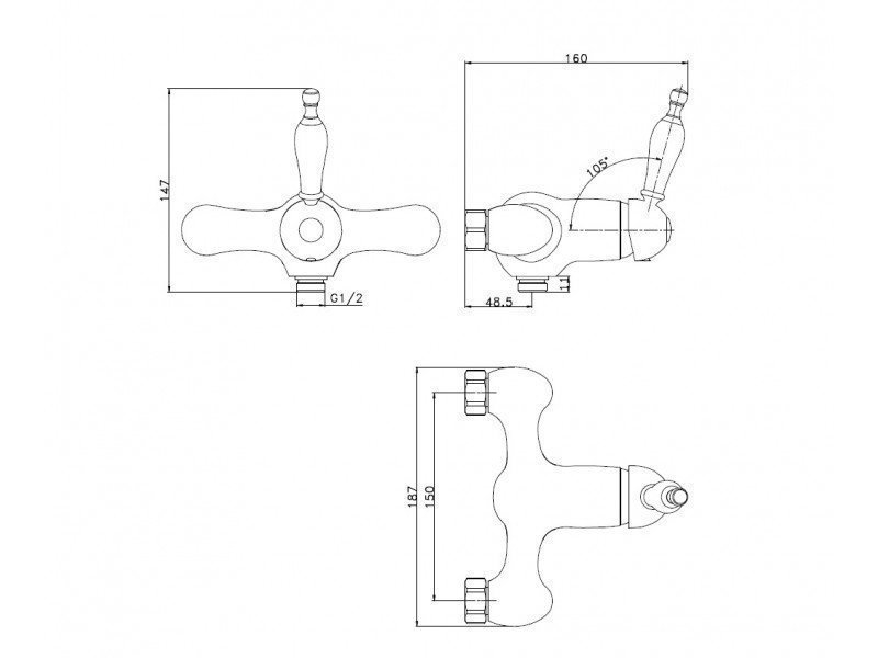 Душевая система Aksy Bagno Faenza Light Fa410-2005-2004L хром купить в интернет-магазине сантехники Sanbest