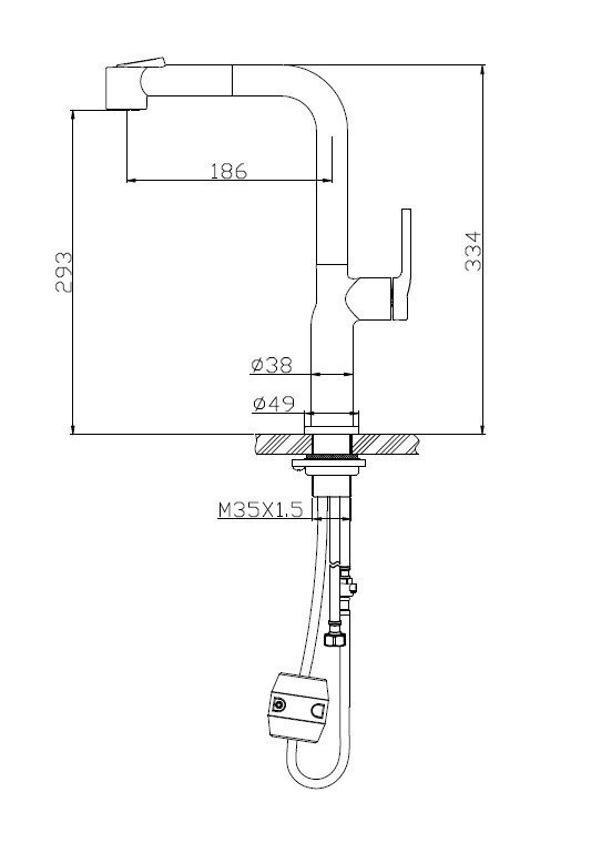 Смеситель для кухни BelBagno BB-LAM60-NERO купить в интернет-магазине сантехники Sanbest