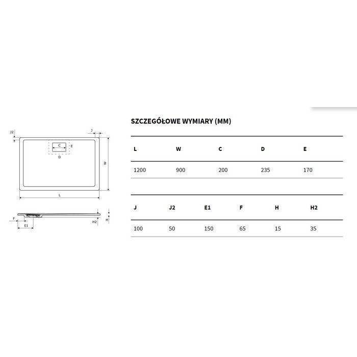 Душевой поддон Excellent Lavano 120x90 черный купить в интернет-магазине Sanbest