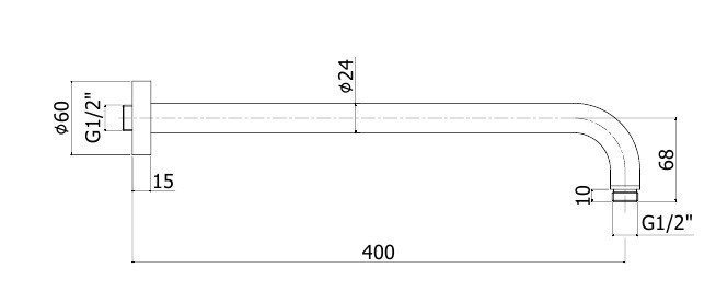 Держатель верхнего душа Paffoni LUSSO ZSOF034NO купить в интернет-магазине сантехники Sanbest