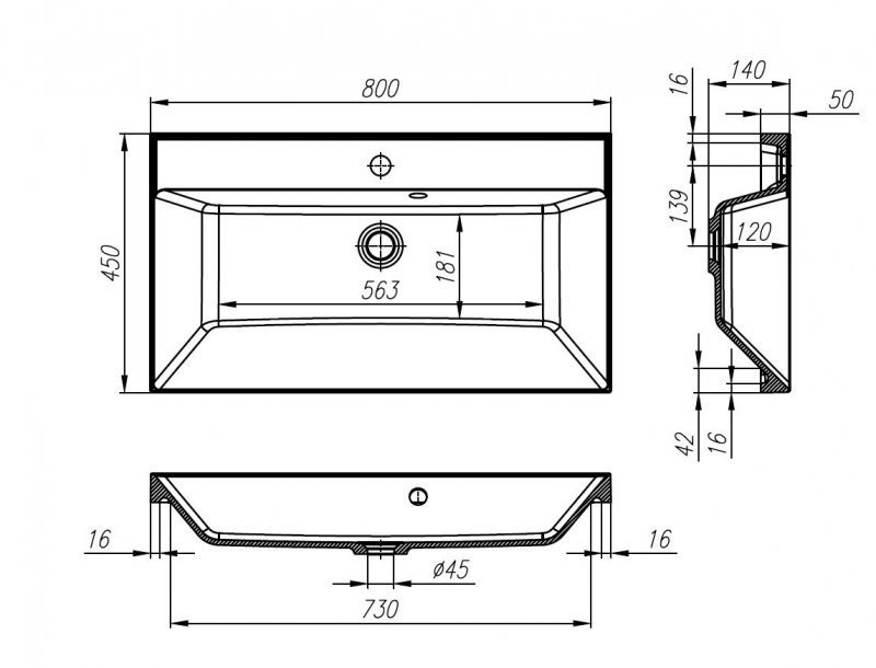 Тумба с раковиной BelBagno VITTORIA 2C SO 80 Bianco Opaco для ванной в интернет-магазине Sanbest