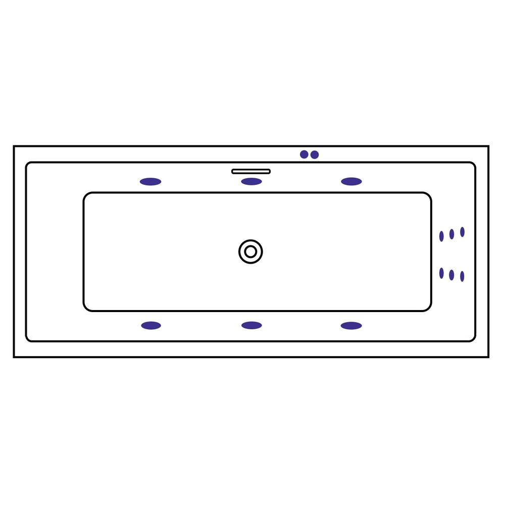 Ванна акриловая EXCELLENT Heaven Slim 180x80 LINE хром купить в интернет-магазине Sanbest