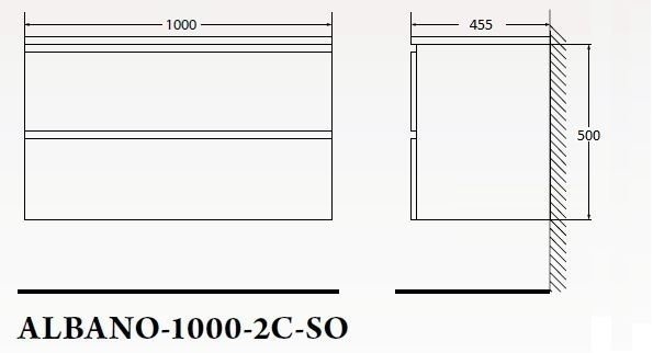 Тумба с раковиной BelBagno ALBANO 100 Bianco Lucido для ванной в интернет-магазине Sanbest