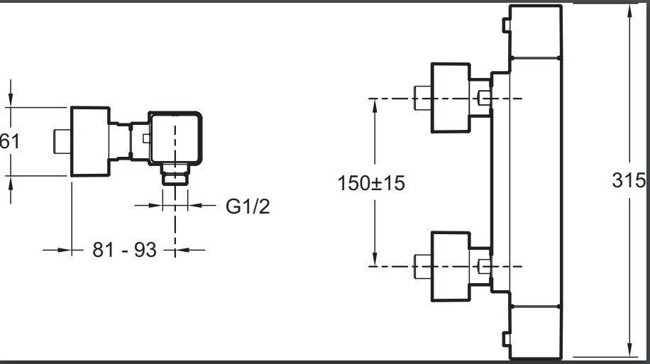 Смеситель для душа Jacob Delafon STRAYT E9096-CP купить в интернет-магазине сантехники Sanbest