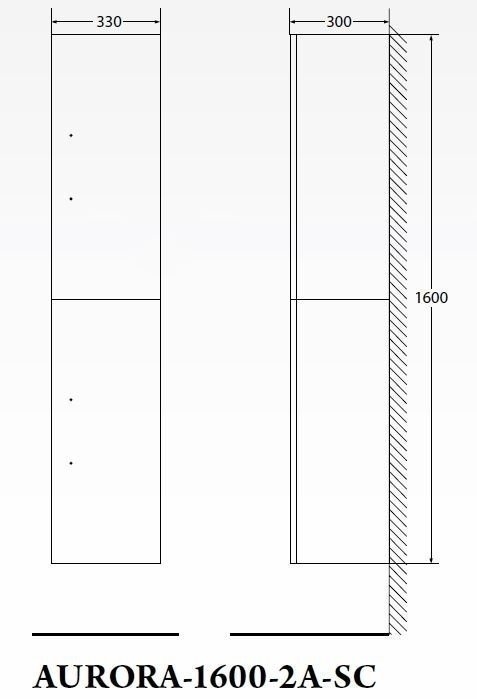 Шкаф Belbagno Aurora 160 Pietra Bianca для ванной в интернет-магазине сантехники Sanbest