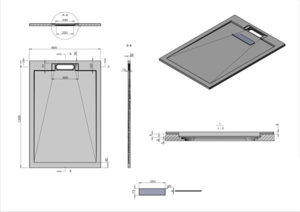 Душевой поддон Vincea VST-4SRL8010W 100x80 белый матовый купить в интернет-магазине Sanbest