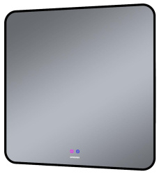 Зеркало Grossman ELEGANS-норма Black 80x80 1780802 черное в ванную от интернет-магазине сантехники Sanbest