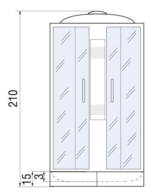 Душевая кабина River Nara Light 15 100x100 МТ купить в интернет-магазине Sanbest