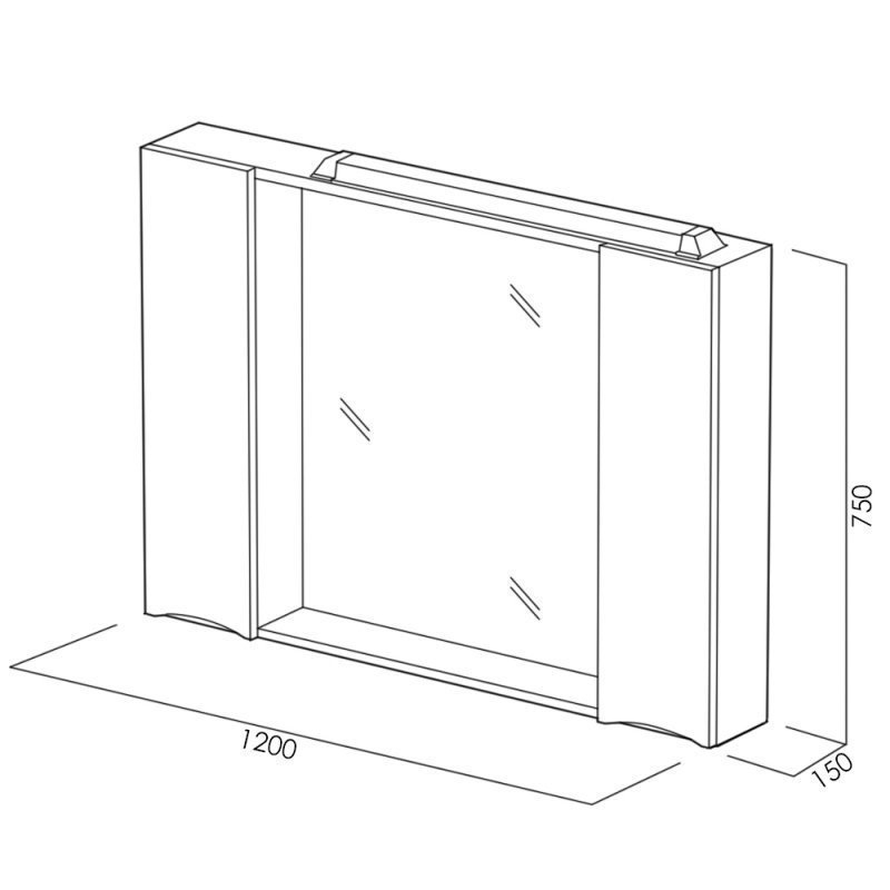 Зеркальный шкаф BelBagno MARINO SPC-1200 в ванную от интернет-магазине сантехники Sanbest
