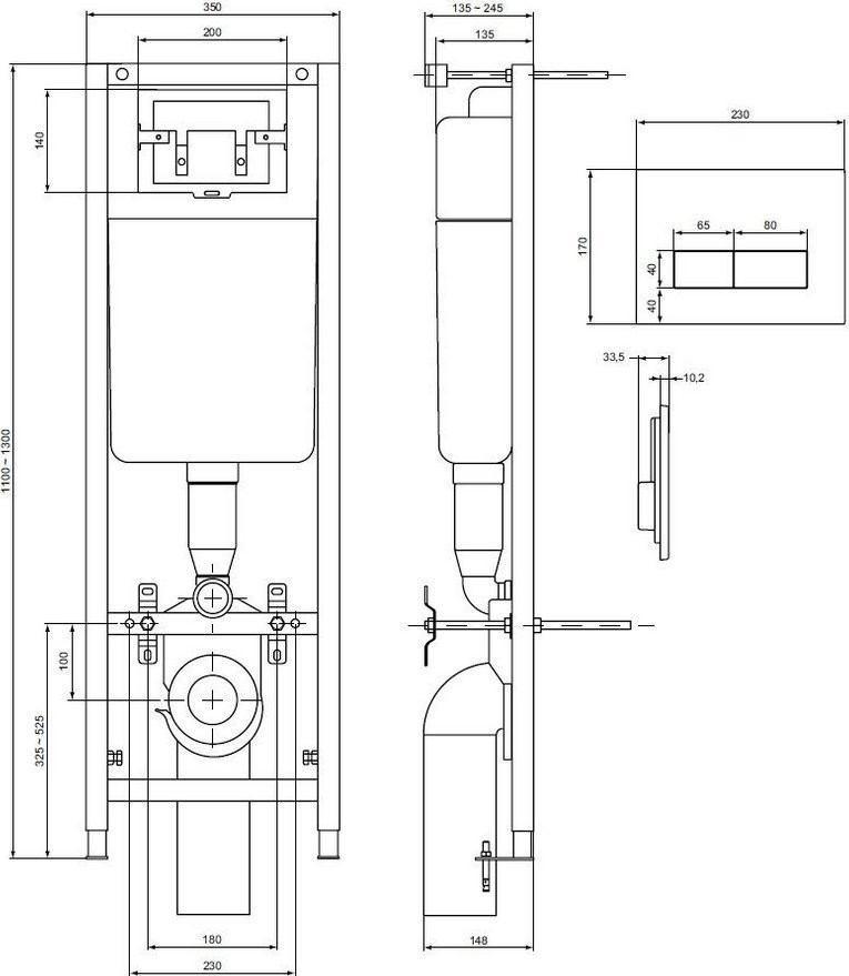 Инсталляция для унитаза Ideal Standard TE-MA NEW W3710AA купить в интернет-магазине сантехники Sanbest