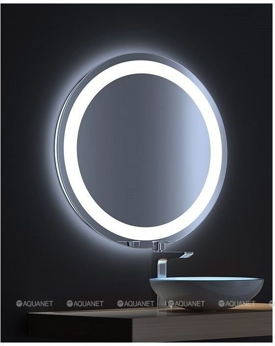 Зеркало LED De Aqua МУН 205757 90x90 в ванную от интернет-магазине сантехники Sanbest