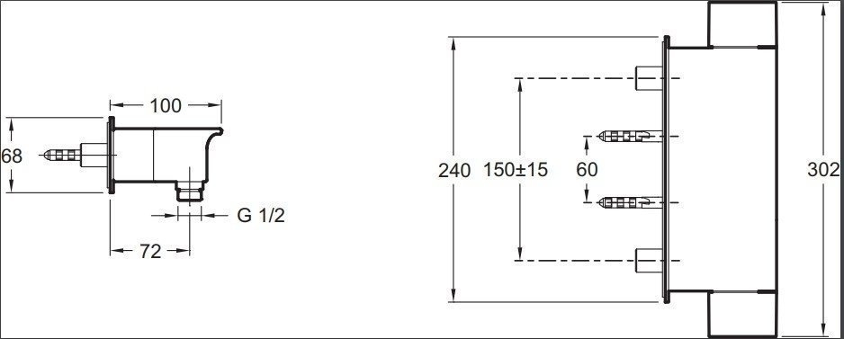 Смеситель для душа Jacob Delafon STANCE E9102-CP купить в интернет-магазине сантехники Sanbest