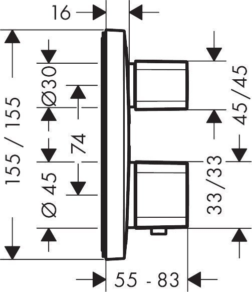 Термостат Hansgrohe Ecostat E 15708000 купить в интернет-магазине сантехники Sanbest