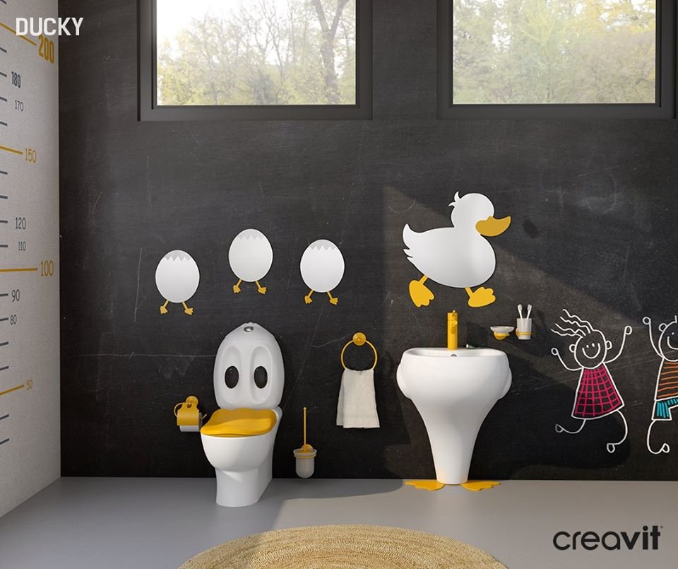 Унитаз детский CREAVIT DUCKY DC360-11 белый, с бачком купить в интернет-магазине Sanbest