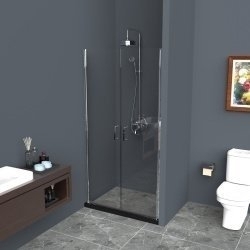 Душевая дверь BelBagno UNO B-2 110 прозрачная/хром купить в интернет-магазине Sanbest