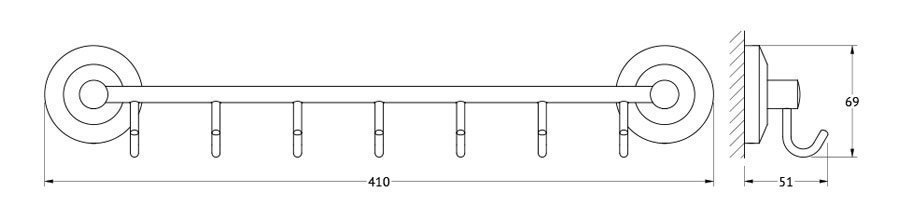 Крючок FBS Standard 40 STA 028 купить в интернет-магазине сантехники Sanbest