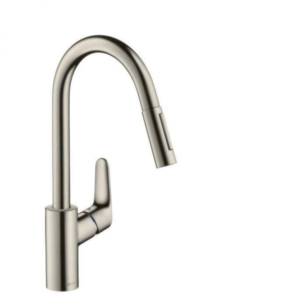 Смеситель для кухни Hansgrohe Focus 31815800 сталь купить в интернет-магазине сантехники Sanbest