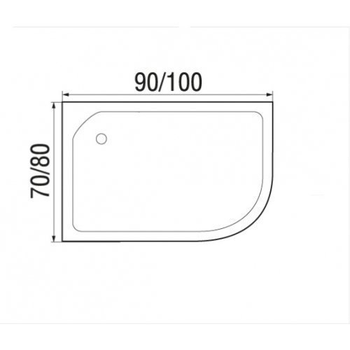 Душевой поддон River Wemor 100x70 белый купить в интернет-магазине Sanbest