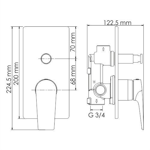 Смеситель для душа WasserKRAFT Glan 6661 купить в интернет-магазине сантехники Sanbest