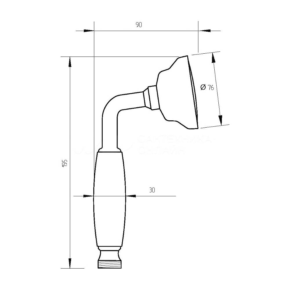 Душевая лейка Webert SHOWER SET AC0428015 хром купить в интернет-магазине сантехники Sanbest