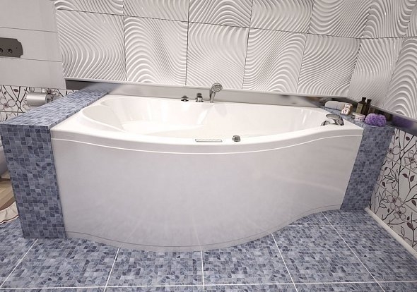 Акриловая ванна Aquanet Palma 170х90 к/с купить в интернет-магазине Sanbest