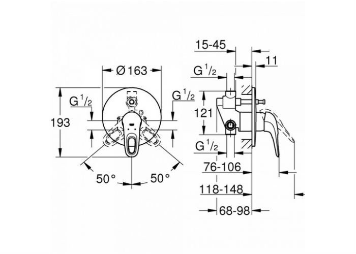 Смеситель для душа Grohe Eurostyle New 23730003 купить в интернет-магазине сантехники Sanbest