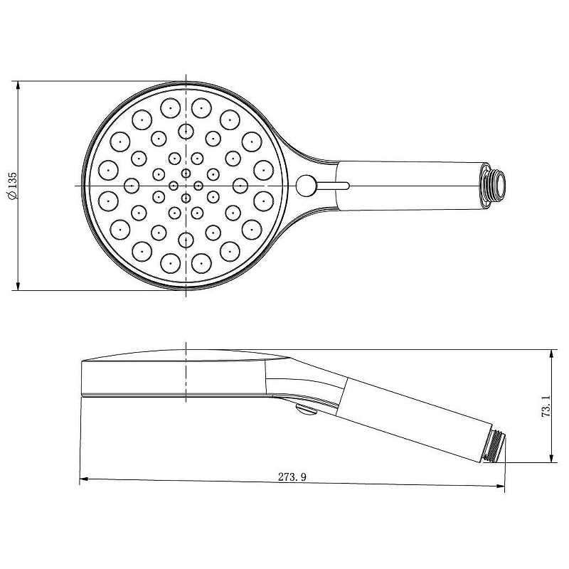 Комплект верхнего и ручного душа Vincea Inspire VSHH-3I2AHCH хром купить в интернет-магазине сантехники Sanbest