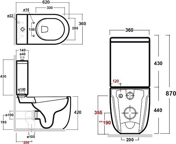 Унитаз Bien VOKHA MDKD063N1VP1W5SZ0 купить в интернет-магазине Sanbest