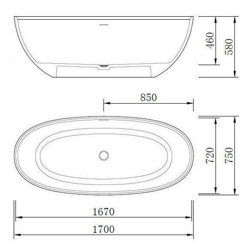 Ванна NT Bagno Pulsante NT308 170х75 купить в интернет-магазине Sanbest