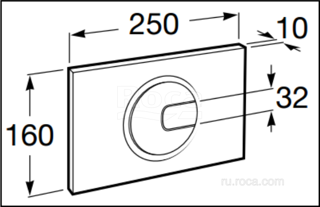 Кнопка для инсталляции Roca PL-4 890098002 купить в интернет-магазине сантехники Sanbest