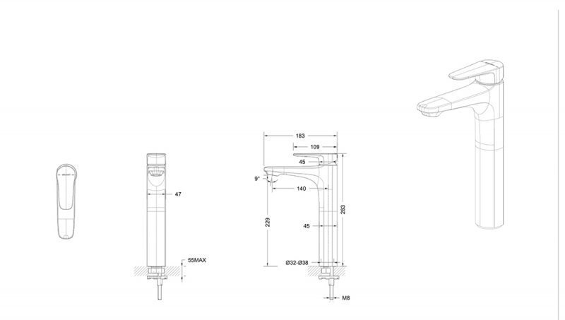 Смеситель для раковины Bravat Source F1173218BW-A9-ENG купить в интернет-магазине сантехники Sanbest