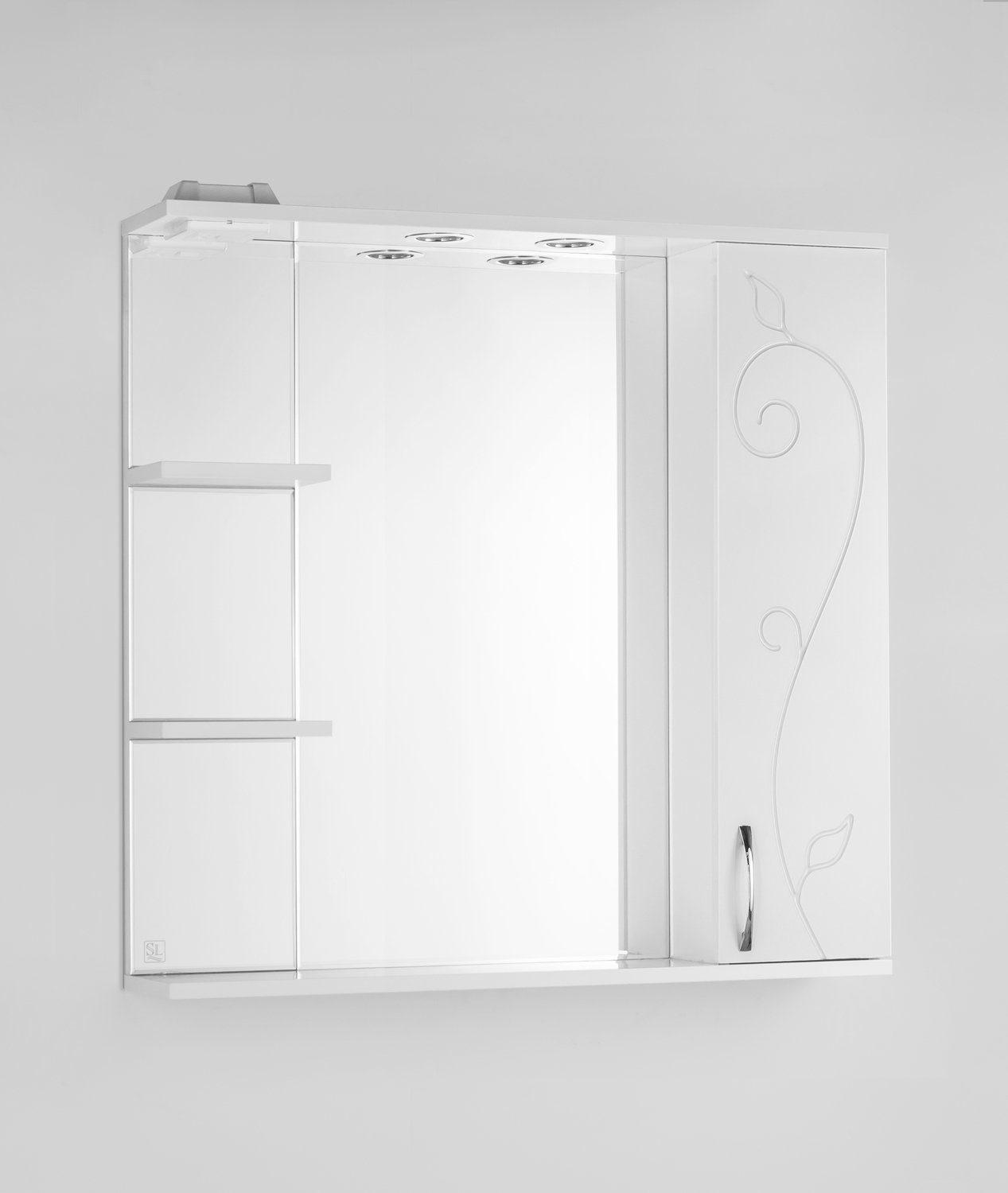 Зеркало-шкаф Style line эко Фьюжн Панда 80/с белый