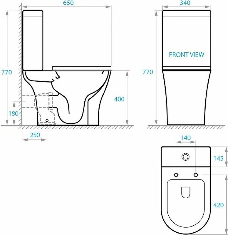 Унитаз напольный Koller Pool Edge безободковый, с крышкой микролифт, с бачком купить в интернет-магазине Sanbest